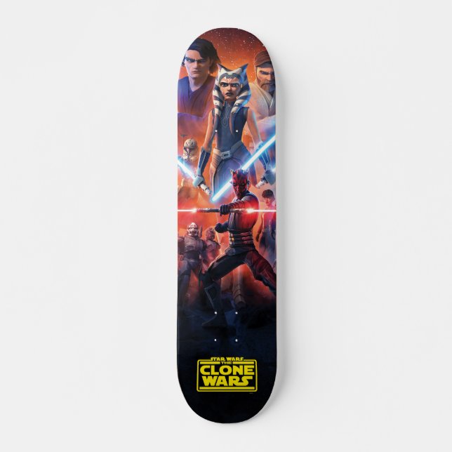 The Clone Wars Poster Art Skateboard (Front)