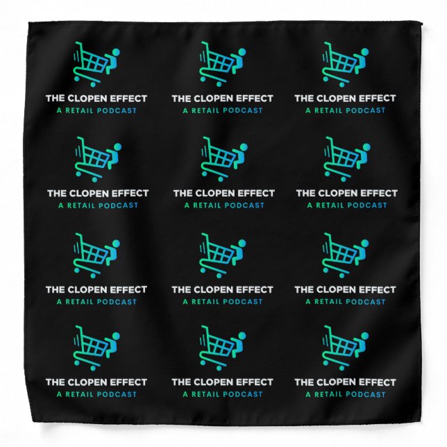 The Clopen Effect Adult/Large 22" x 22" Bandana (Front)