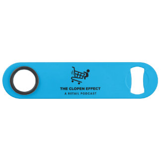 The Clopen Effect - Black Logo Credit Card Bottle Bar Key