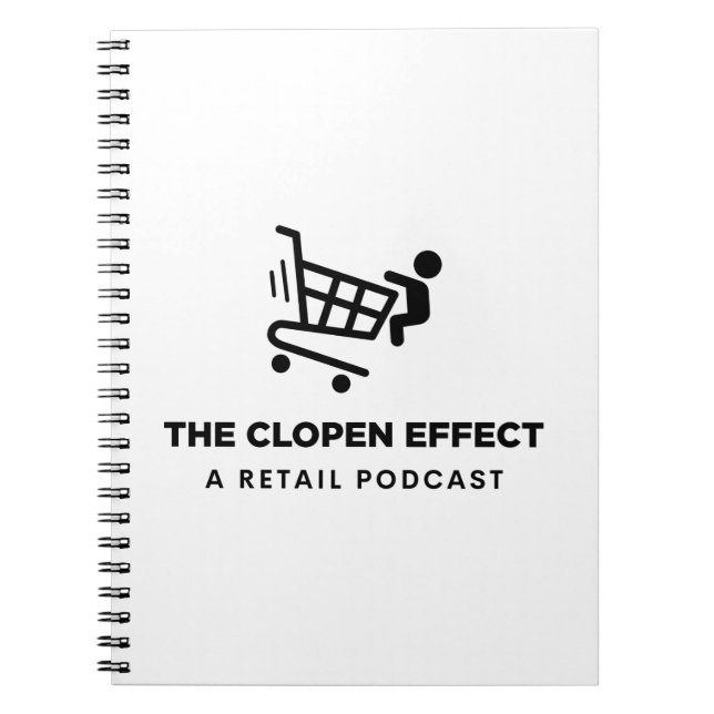The Clopen Effect - Black Logo Notebook (Front)