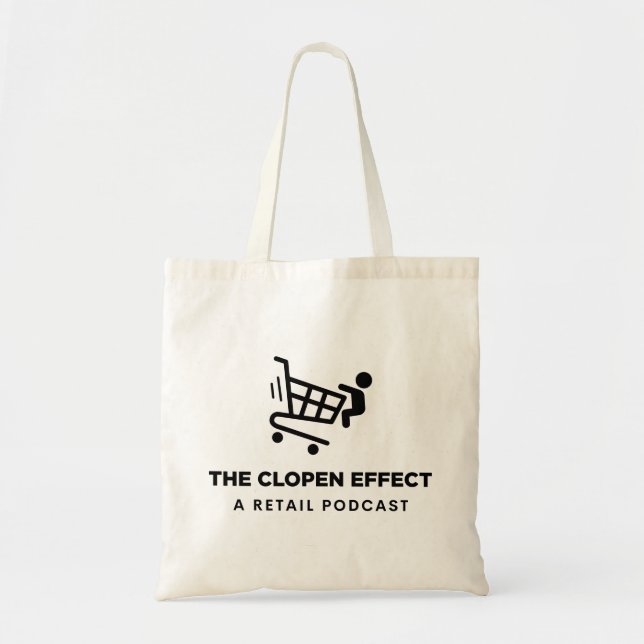 The Clopen Effect - Black Logo Tote Bag (Front)