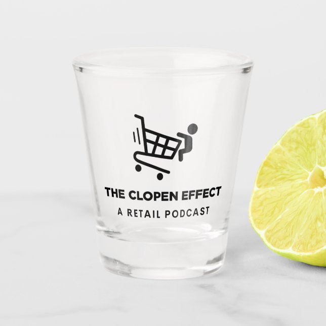 The Clopen Effect Shot Glass (Front)