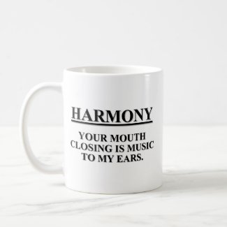 The closing your mouth is music to my ears mug