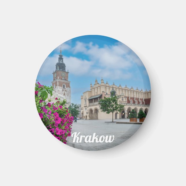 The Cloth Hall in main square in Krakow, Poland Magnet (Front)