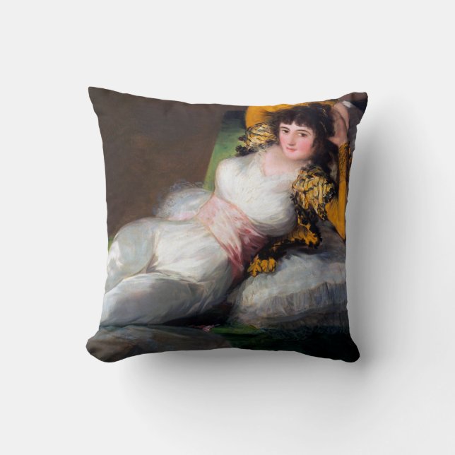 The Clothed Maja, Francisco Goya, 1798-1803 Throw Pillow (Front)