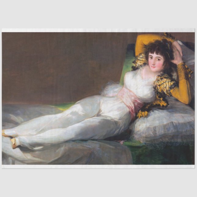 The Clothed Maja, Francisco Goya, 1798-1803 Tissue Paper (Front)