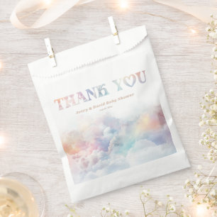 The Cloud Nine Rainbow fluffy cloud Baby Shower Favor Bag