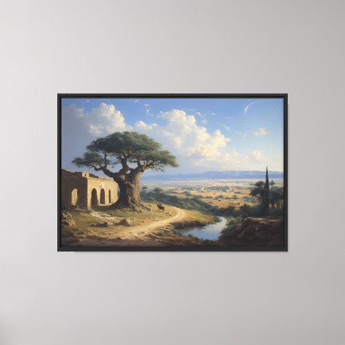 The Clouds over the Desert Oasis Canvas Print