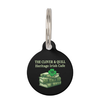 The Clover & Quill: Heritage Irish Cafe Celtic  Pet ID Tag