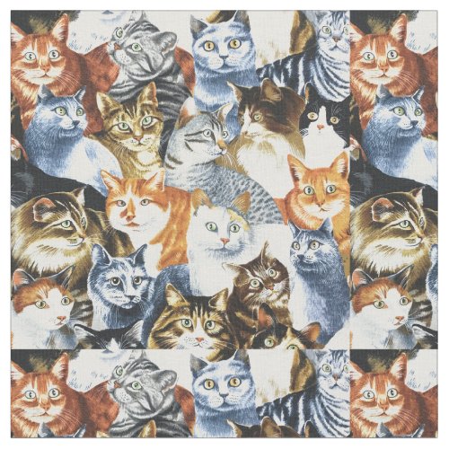 The Clowder of CATS Fabric