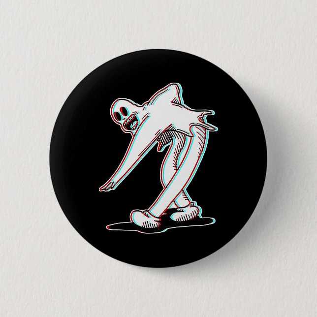 The Clown Ghost Glitch Dancing  Button (Front)