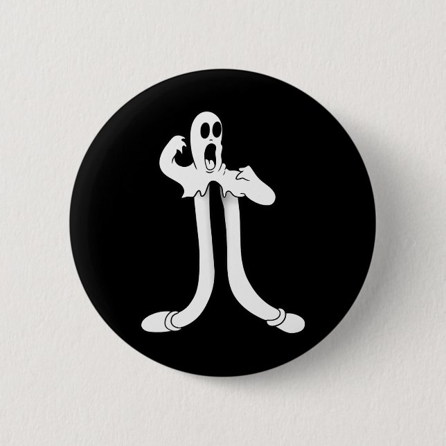 The Clown Ghost Splits Blackwork  Button (Front)