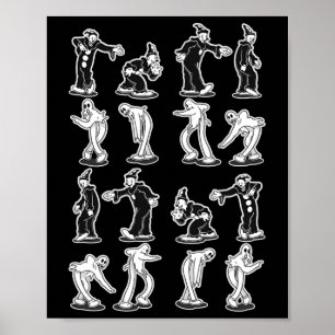 The Clown Ghost Spooky Two Step Dance Poster