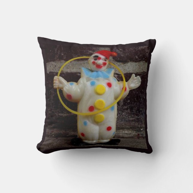 The Clown Throw Pillow (Front)