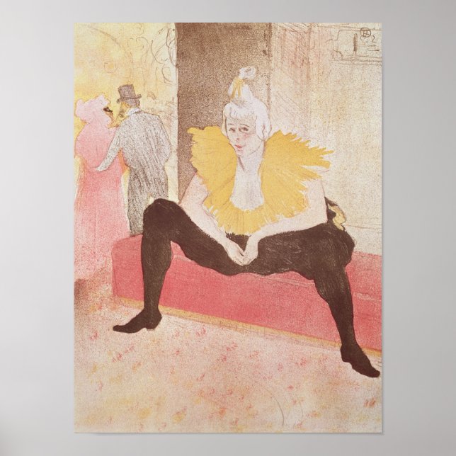 The Clowness Cha-U-Kao Seated, 1896 Poster (Front)