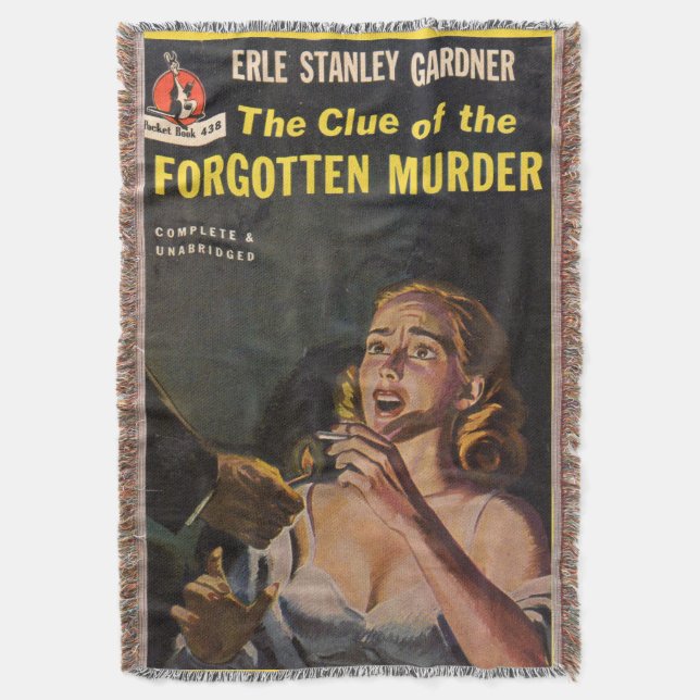 The Clue of the Forgotten Murder Throw Blanket (Front Vertical)
