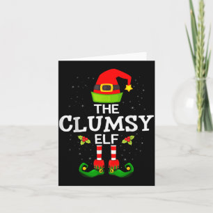 The Clumsy Elf Christmas Family Matching Pajama Card