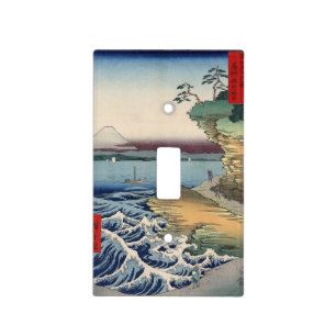 The coast at Hota in Awa province Light Switch Cover