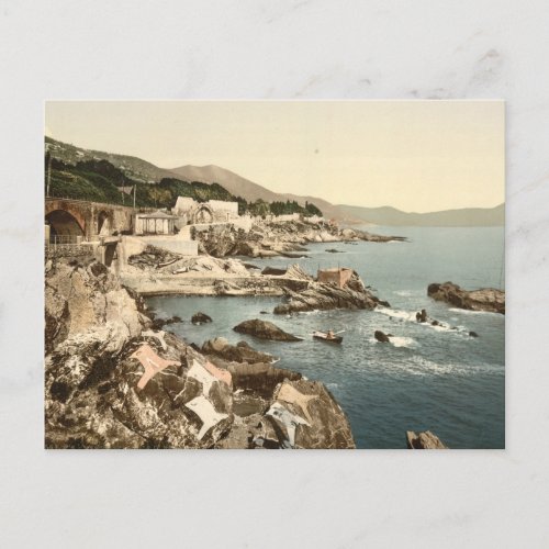 The Coast at Nervi Genoa Liguria Italy Postcard