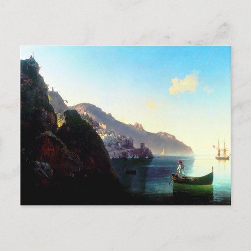 The coast in Amalfi by Ivan Aivazovsky Postcard