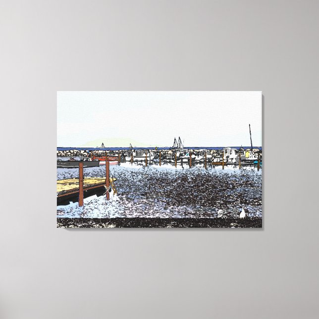 The Coast, Marseillan South of France Canvas Print (Front)