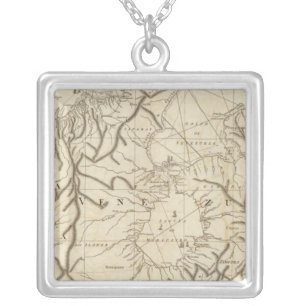 The coast of Tierra Firma from Cartagena Silver Plated Necklace