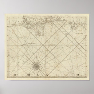 The Coast of West Florida and Louisiana Poster