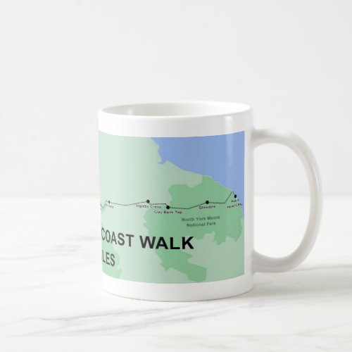 The Coast to Coast Walk Map Coffee Mug