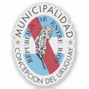The coat of arms Concepción del Uruguay, Argentina Sticker
