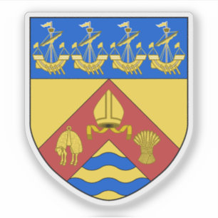 The coat of arms of Christchurch, New Zealand Sticker