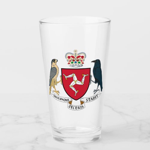 The coat of arms of Isle of Man Glass
