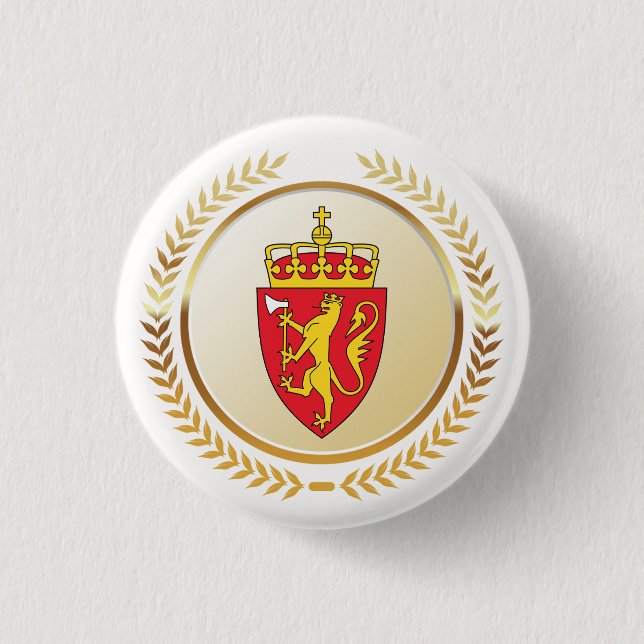 The Coat of Arms of Norway Button (Front)