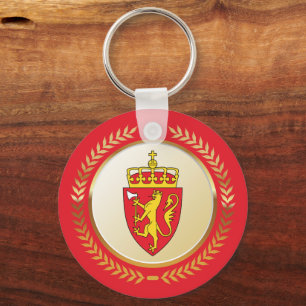 The Coat of Arms of Norway Keychain