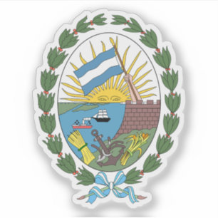 The coat of arms of Rosario, Argentina Sticker