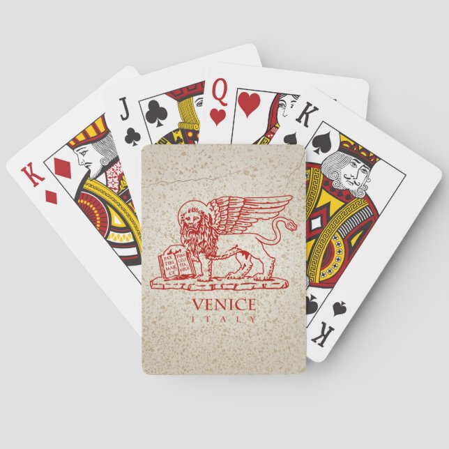 The Coat of Arms of Venice, Italy Poker Cards (Back)