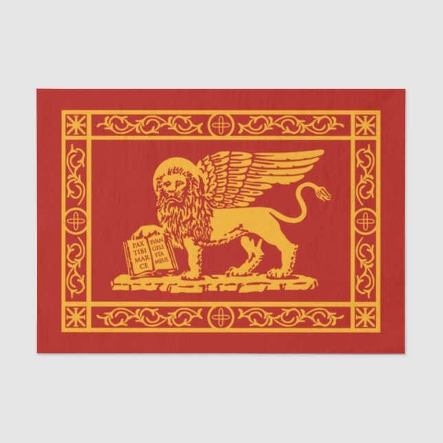 The Coat of Arms of Venice, Italy Tissue Paper (Front)