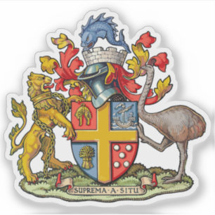 The coat of arms of Wellington, New Zealand Sticker