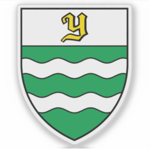 The coat of arms of Yverdon-les-Bains, Switzerland Sticker