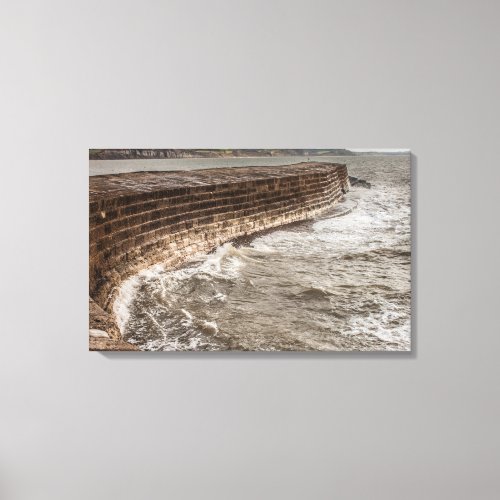 The Cobb seawall at Lyme Regis Canvas Print