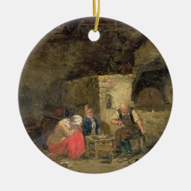 The Cobbler's (oil on panel) (pair of 134462) Ceramic Ornament (Front)