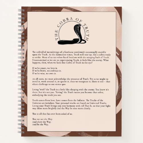 The Cobra of Truth Inspirational Journaling Notebook