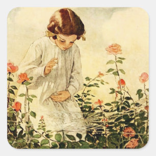 The Cobweb by Jessie Willcox Smith Square Sticker