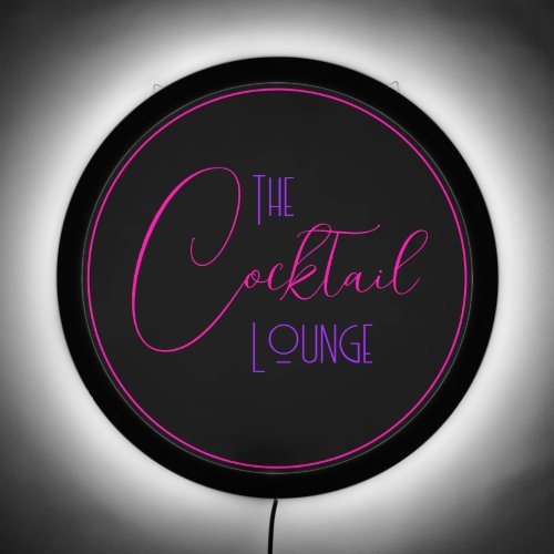 The Cocktail Lounge Party Room  LED Sign