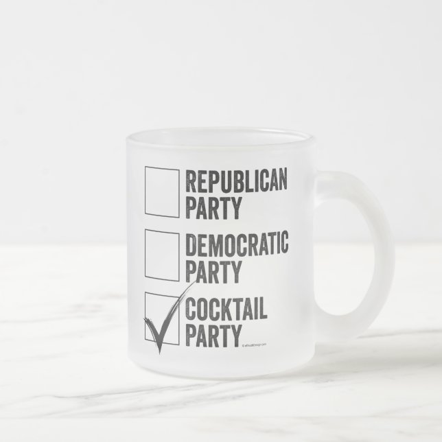The Cocktail Party Frosted Glass Coffee Mug (Right)