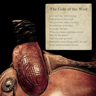 The Code of the West | Southern Quotes Stone Coaster