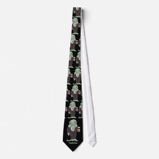 The Codfather Cartoon Fish Black Neck Tie
