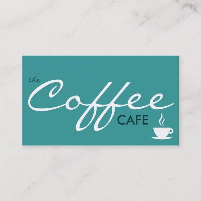 the COFFEE cafe. (color customizable) Business Card (Front)