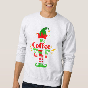 The Coffee Elf Christmas Family Matching Pajama Sweatshirt