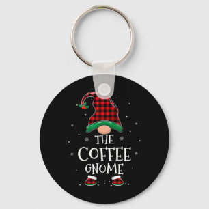 The Coffee Gnome Xmas Family Matching Plaid Christ Keychain