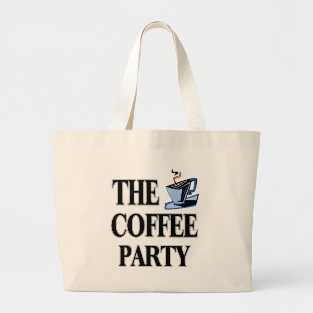 The Coffee Party Large Tote Bag (Front)